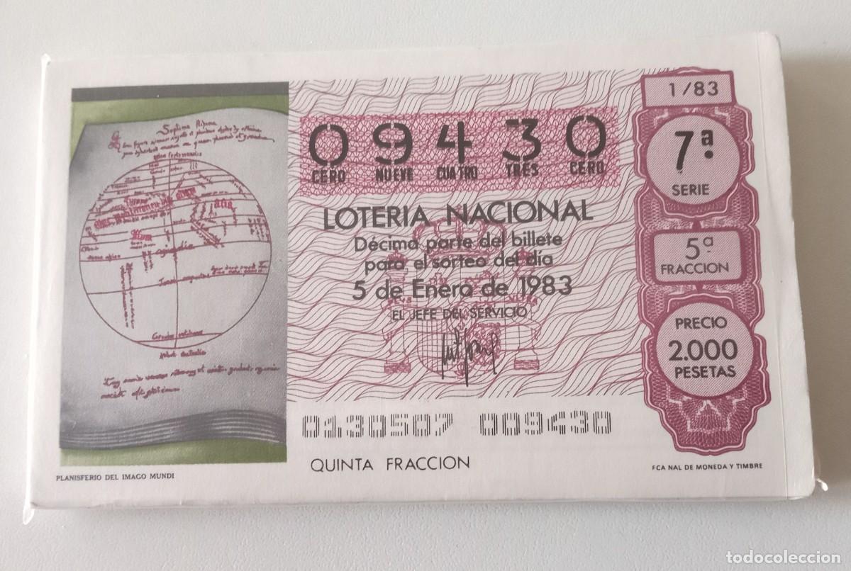 Nationale spanische Lotterie: LOCS2 COLECCION COMPLETA DE LOTERIA NACIONAL DE LOS SABADOS DE 1983