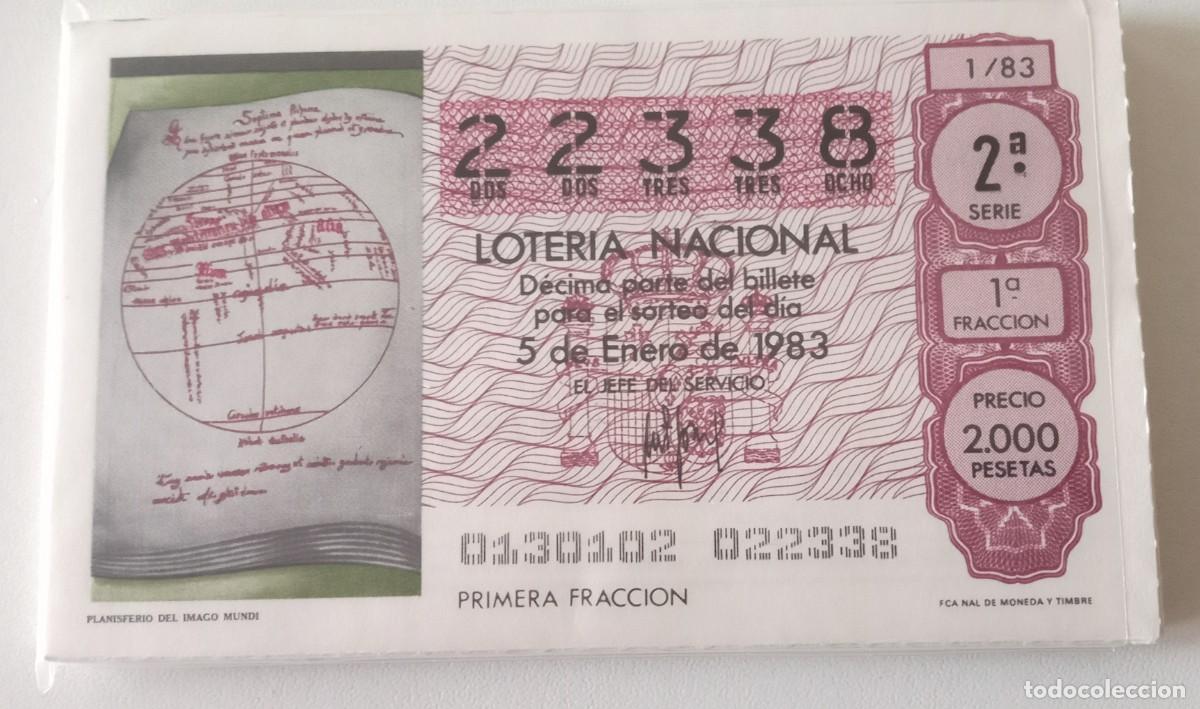 Nationale spanische Lotterie: LOCS2 COLECCION COMPLETA DE LOTERIA NACIONAL DE LOS SABADOS DE 1983