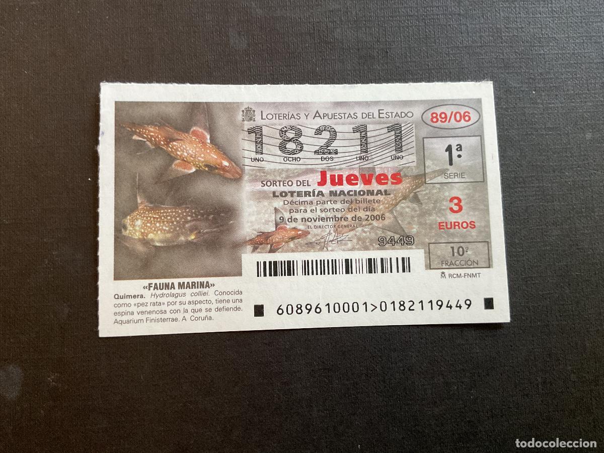 National Spanish Lottery: DECIMO LOTERIA JUEVES N&ordm; 18211 SORTEO 89 A&Ntilde;O 2006
