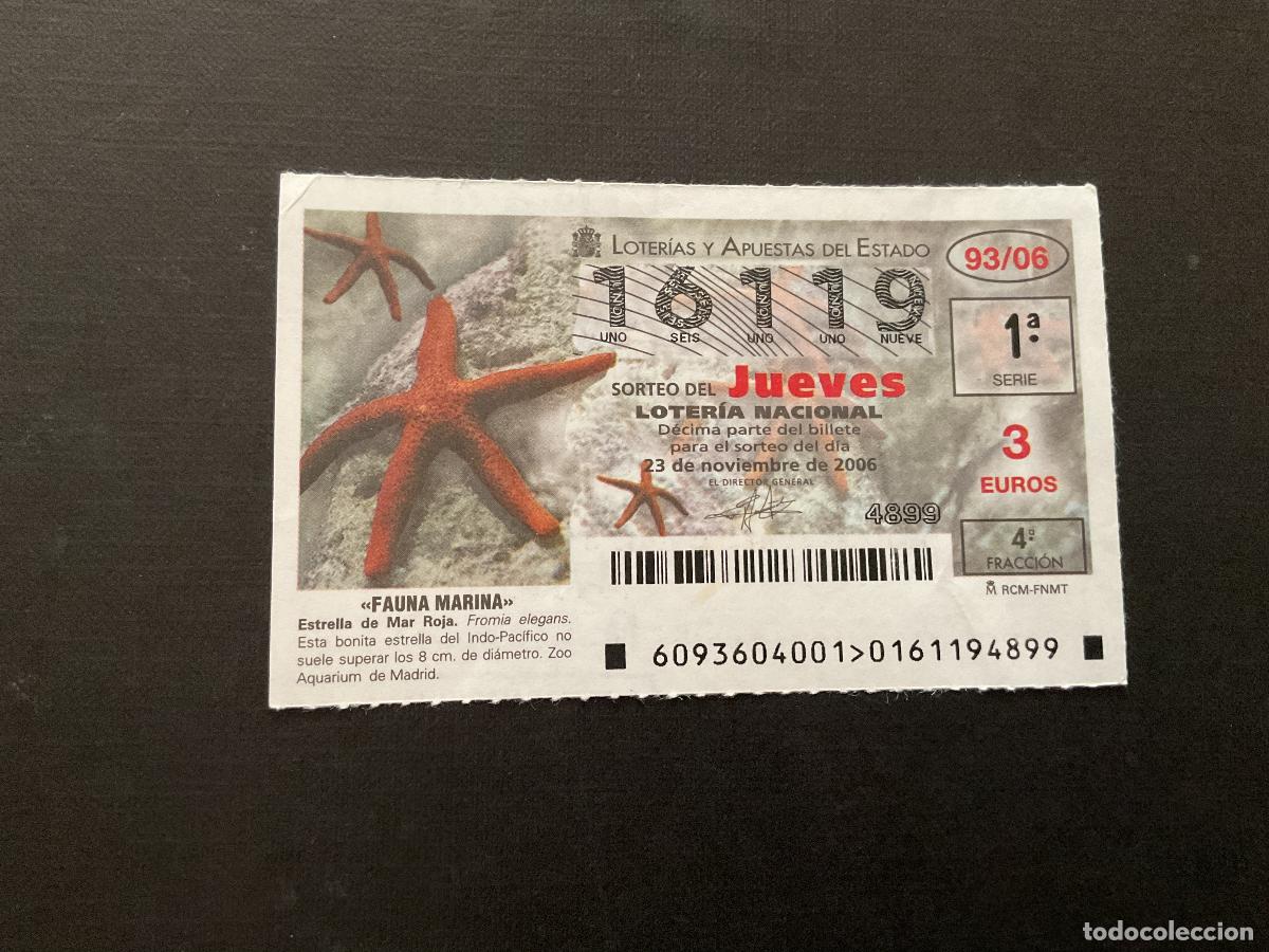 National Spanish Lottery: DECIMO LOTERIA JUEVES N&ordm; 16119 SORTEO 93 A&Ntilde;O 2006