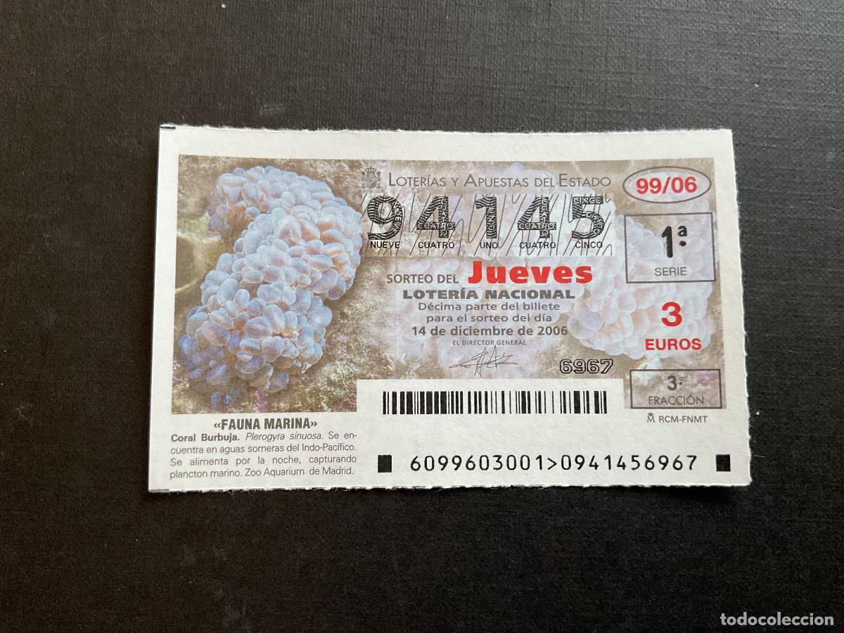 National Spanish Lottery: DECIMO LOTERIA JUEVES N&ordm; 94145 SORTEO 99 A&Ntilde;O 2006
