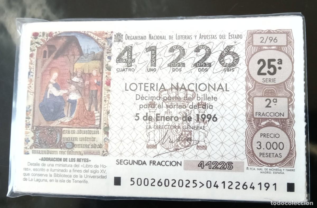 National Spanish Lottery: LOCS2 COLECCION COMPLETA DE LOTERIA NACIONAL DE LOS SABADOS DE 1996
