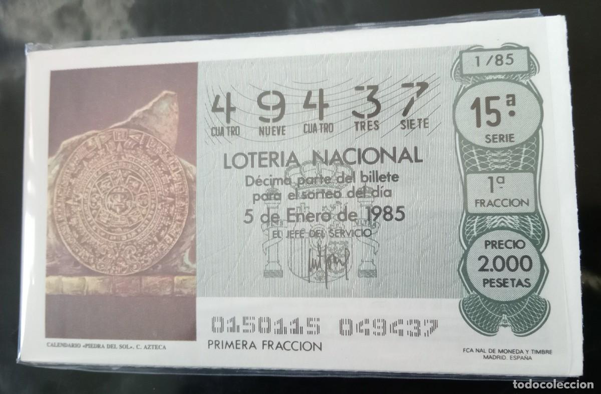 Lotaria Nacional: LOCS2 COLECCION COMPLETA DE LOTERIA NACIONAL DE LOS SABADOS DE 1985