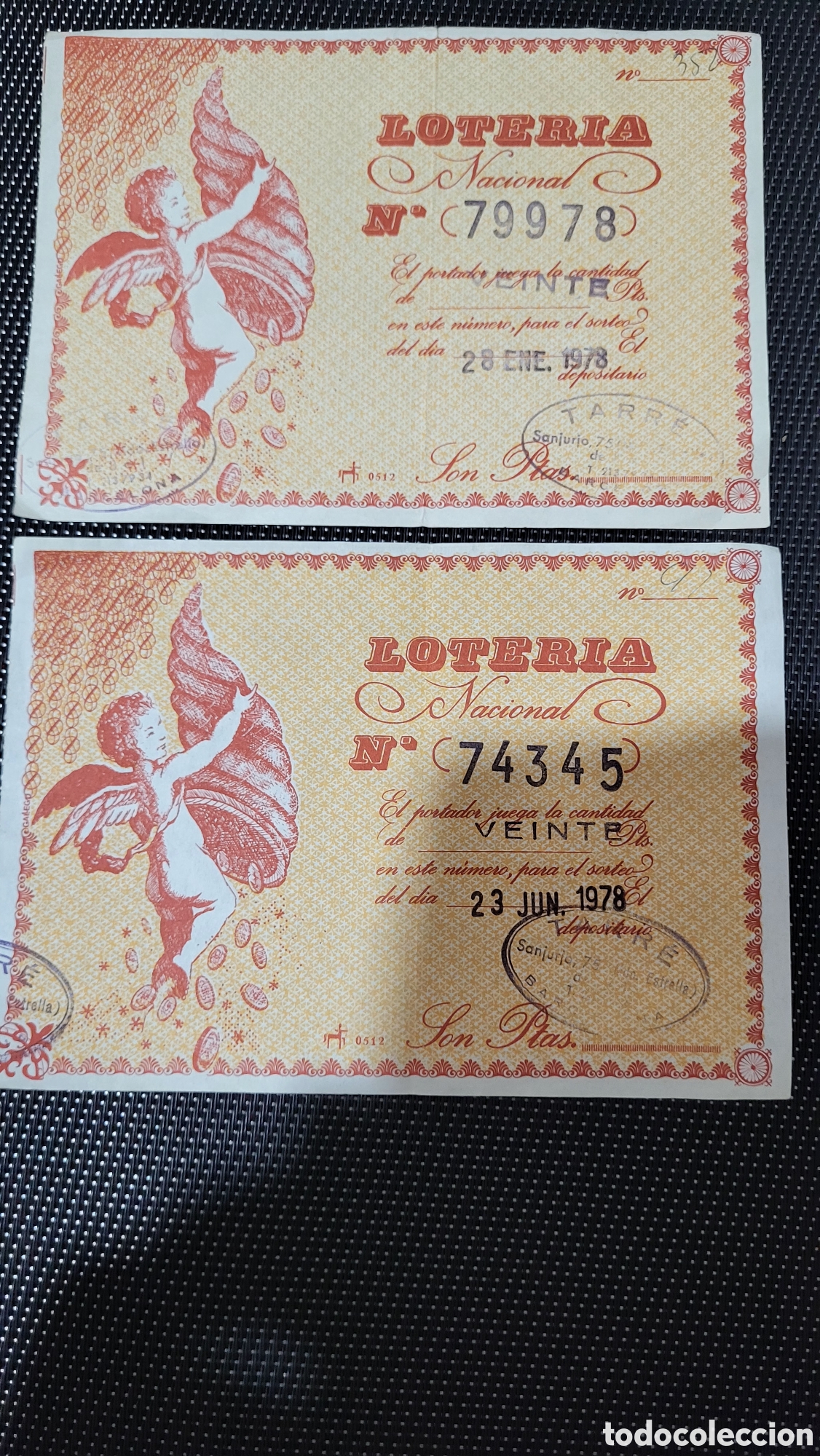 National Spanish Lottery: Biletes antiguos Loter&iacute;a
