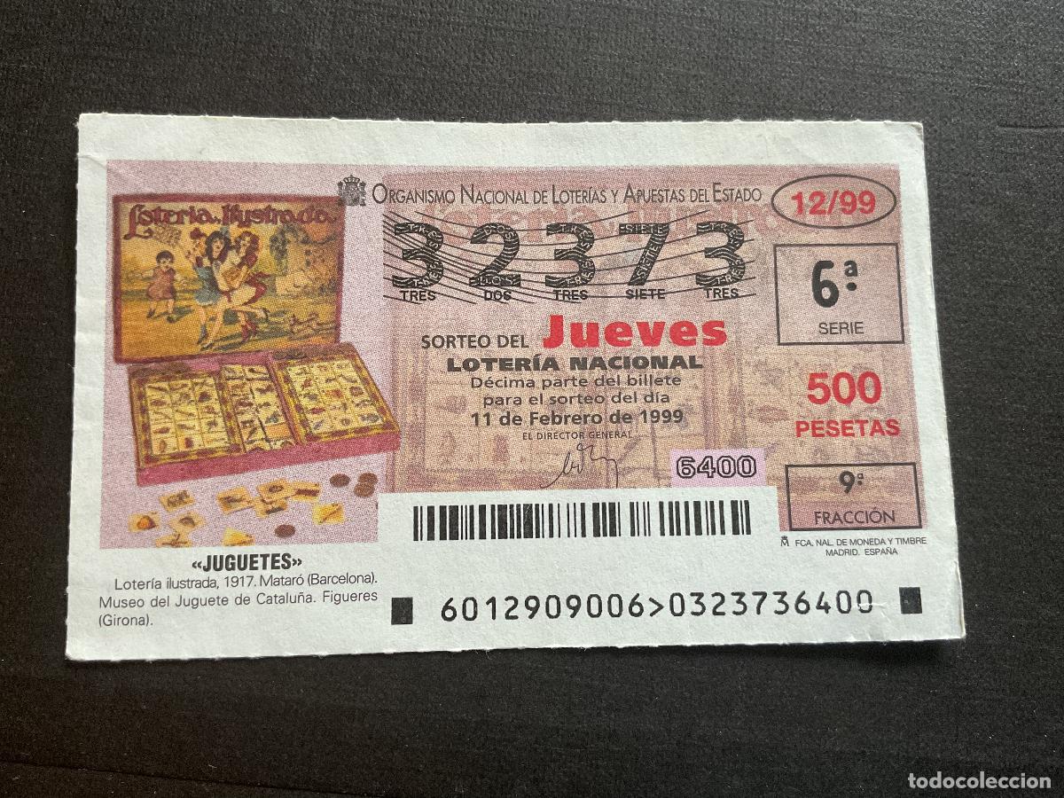 Nationale spanische Lotterie: DECIMO LOTERIA JUEVES N&ordm; 32373 SORTEO 12 A&Ntilde;O 1999