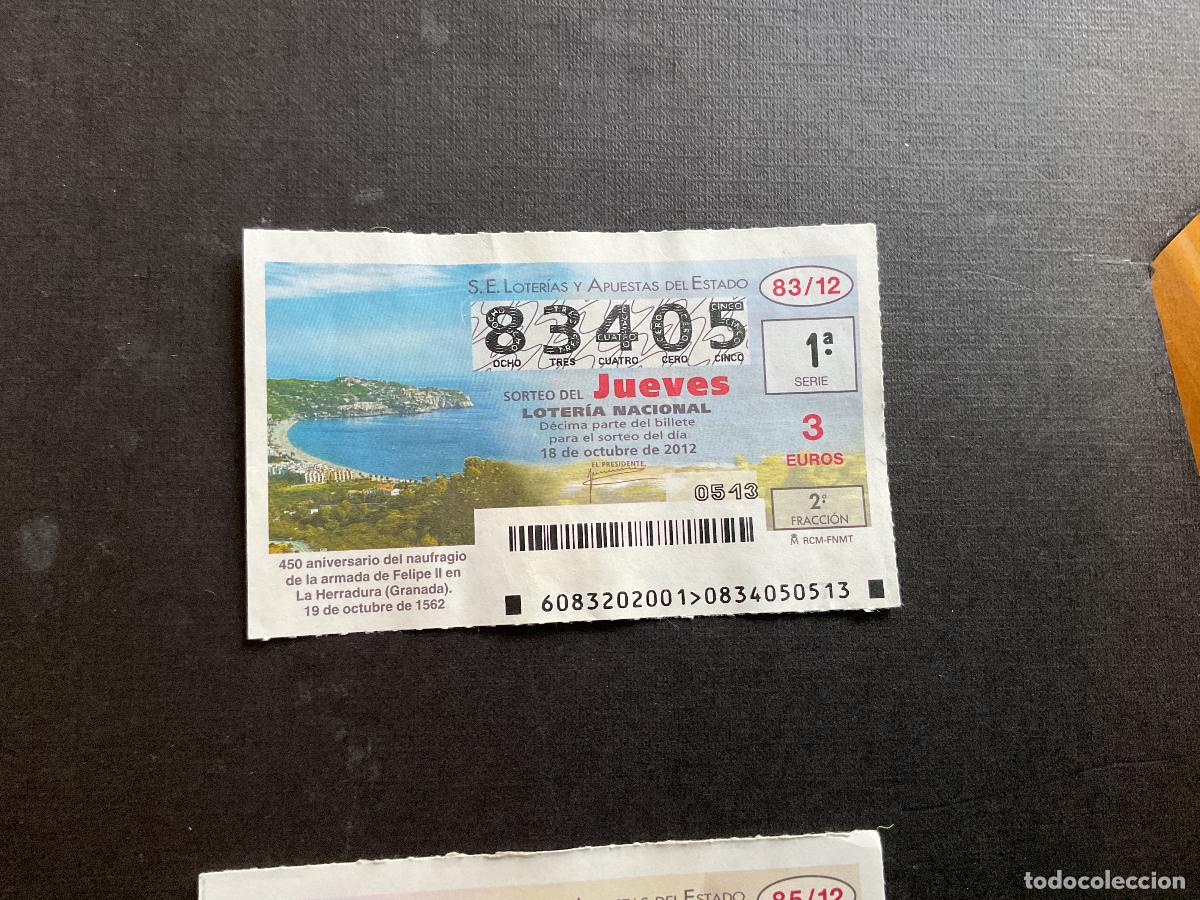 National Spanish Lottery: DECIMO LOTERIA JUEVES N&ordm; 83405 SORTEO 83 A&Ntilde;O 2012