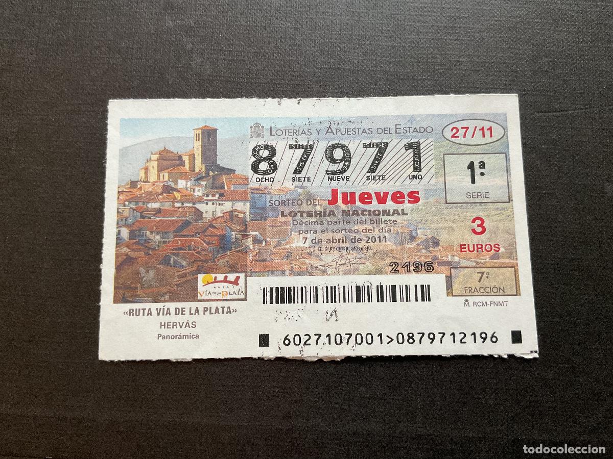 Nationale spanische Lotterie: DECIMO LOTERIA JUEVES N&ordm; 87971 SORTEO 27 A&Ntilde;O 2011