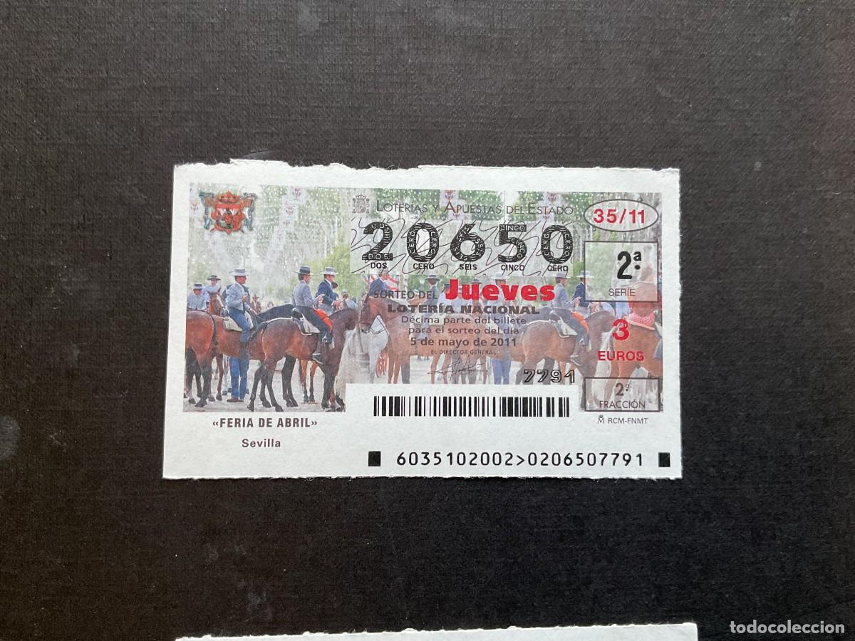 Nationale spanische Lotterie: DECIMO LOTERIA JUEVES N&ordm; 20650 SORTEO 35 A&Ntilde;O 2011