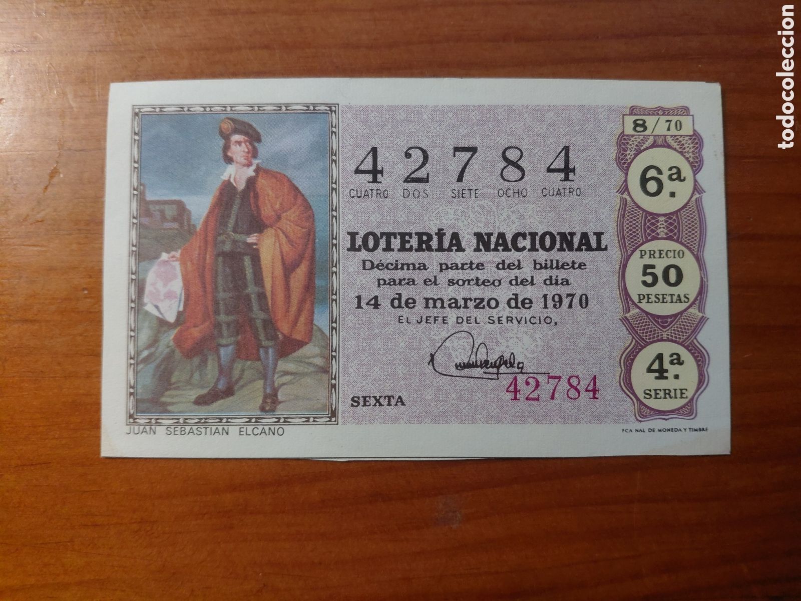 National Spanish Lottery: D&eacute;cimo de loter&iacute;a, sorteo del d&iacute;a 14 de marzo de 1970