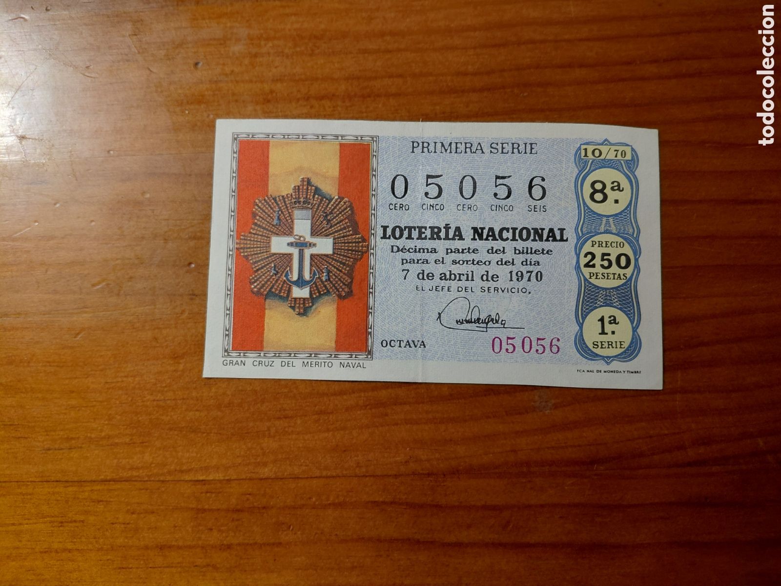 National Spanish Lottery: D&eacute;cimo de loter&iacute;a, sorteo del d&iacute;a 7 de abril de 1970