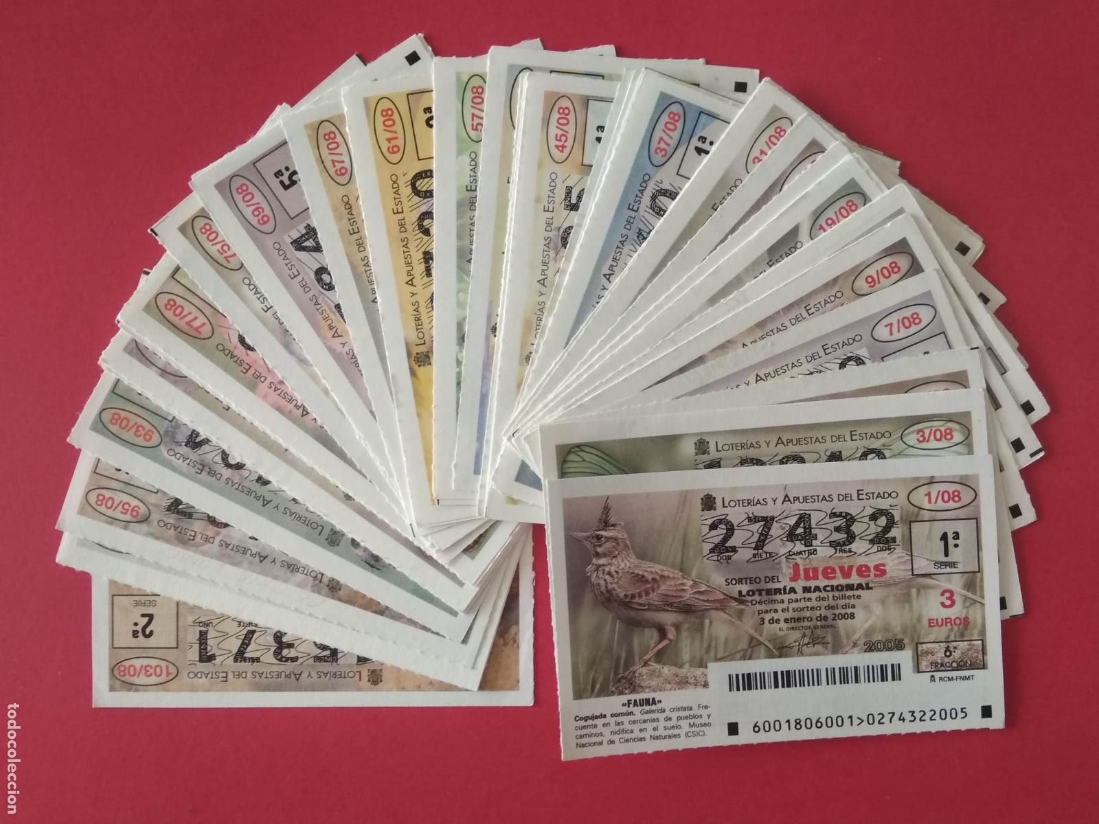 National Spanish Lottery: LOTERIA NACIONAL DE LOS JUEVES A&Ntilde;O 2008 COMPLETO