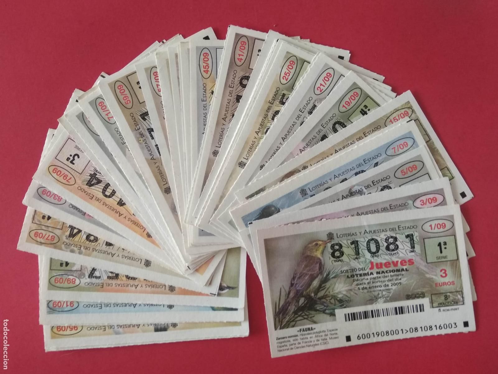 National Spanish Lottery: LOTERIA NACIONAL DE LOS JUEVES A&Ntilde;O 2009 COMPLETO