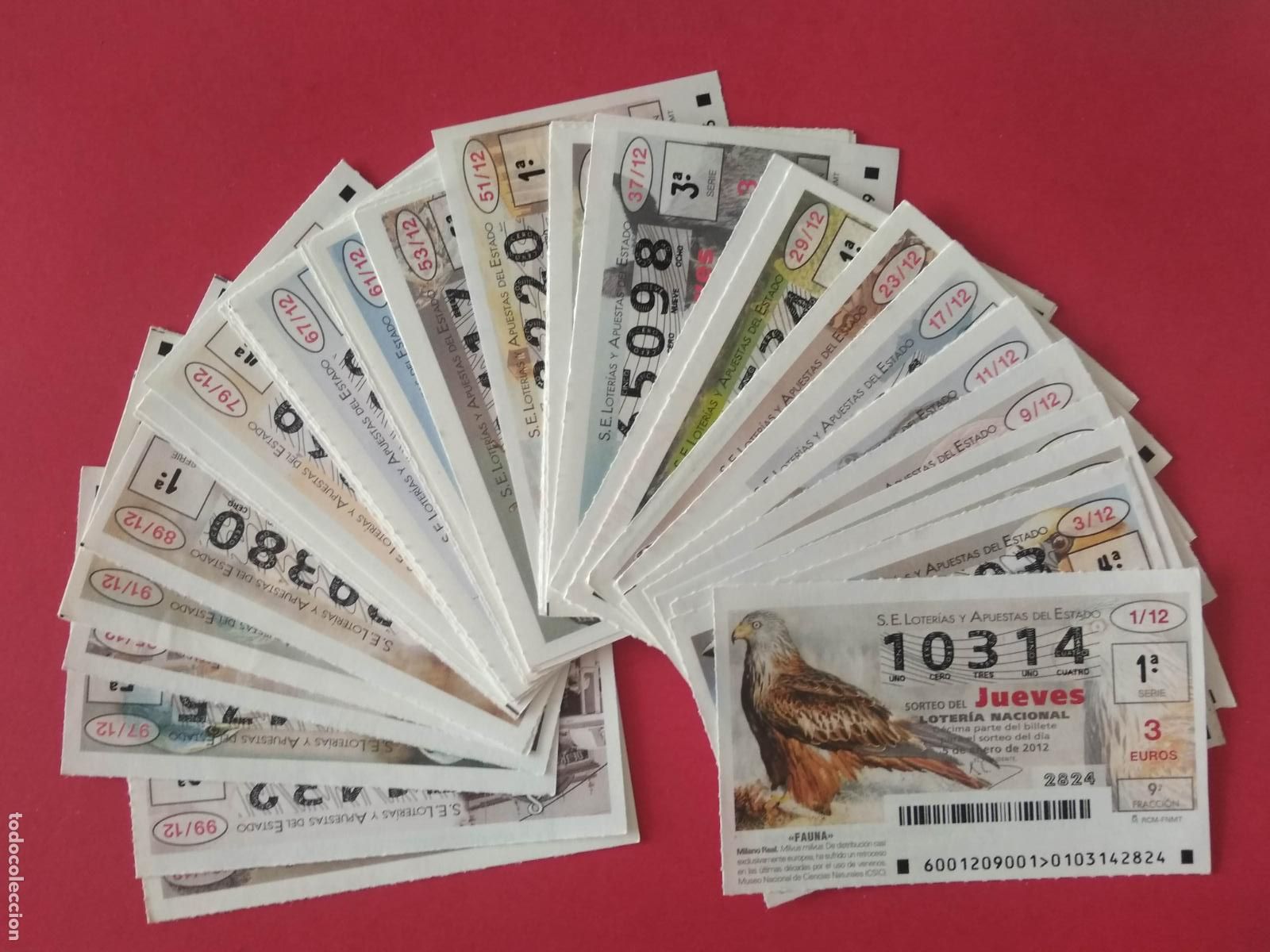 National Spanish Lottery: LOTERIA NACIONAL DE LOS JUEVES A&Ntilde;O 2012 COMPLETO