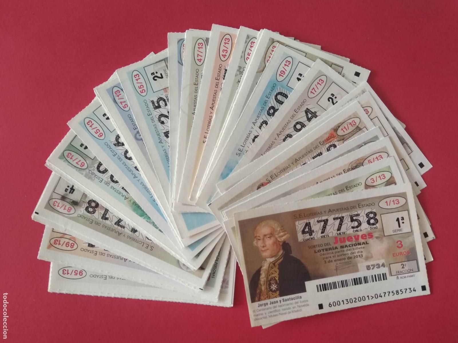 National Spanish Lottery: LOTERIA NACIONAL DE LOS JUEVES A&Ntilde;O 2013 COMPLETO