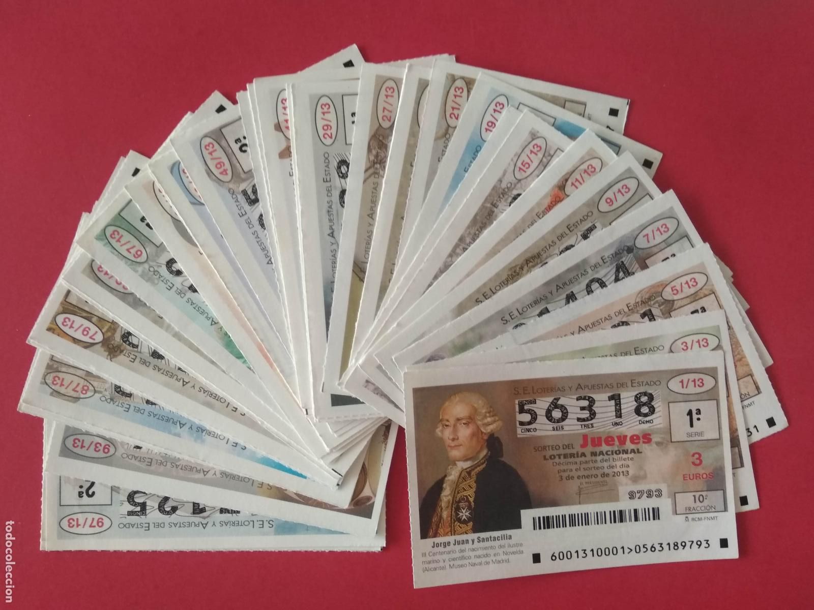 National Spanish Lottery: LOTERIA NACIONAL DE LOS JUEVES A&Ntilde;O 2013 COMPLETO