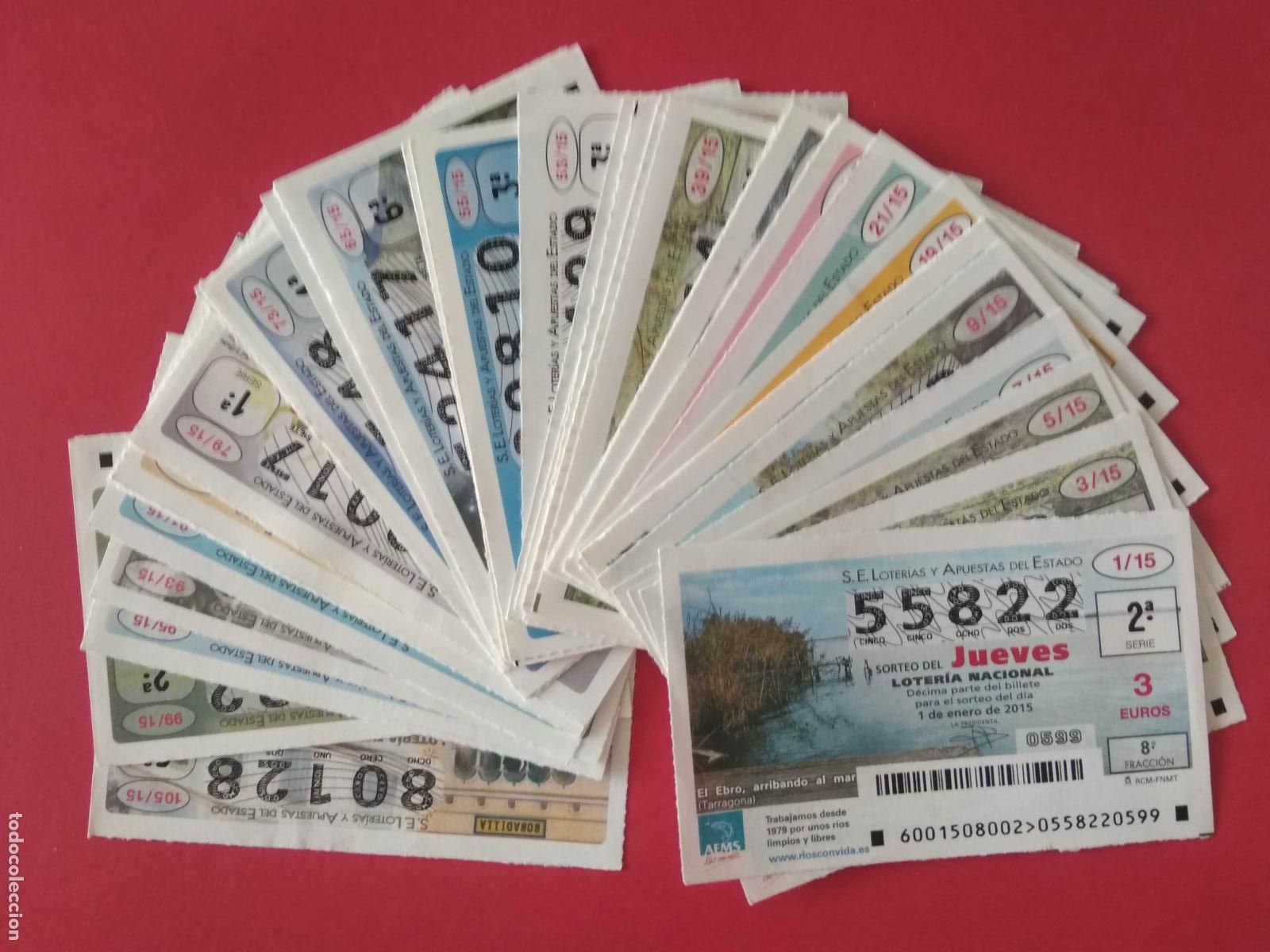 National Spanish Lottery: LOTERIA NACIONAL DE LOS JUEVES A&Ntilde;O 2015 COMPLETO