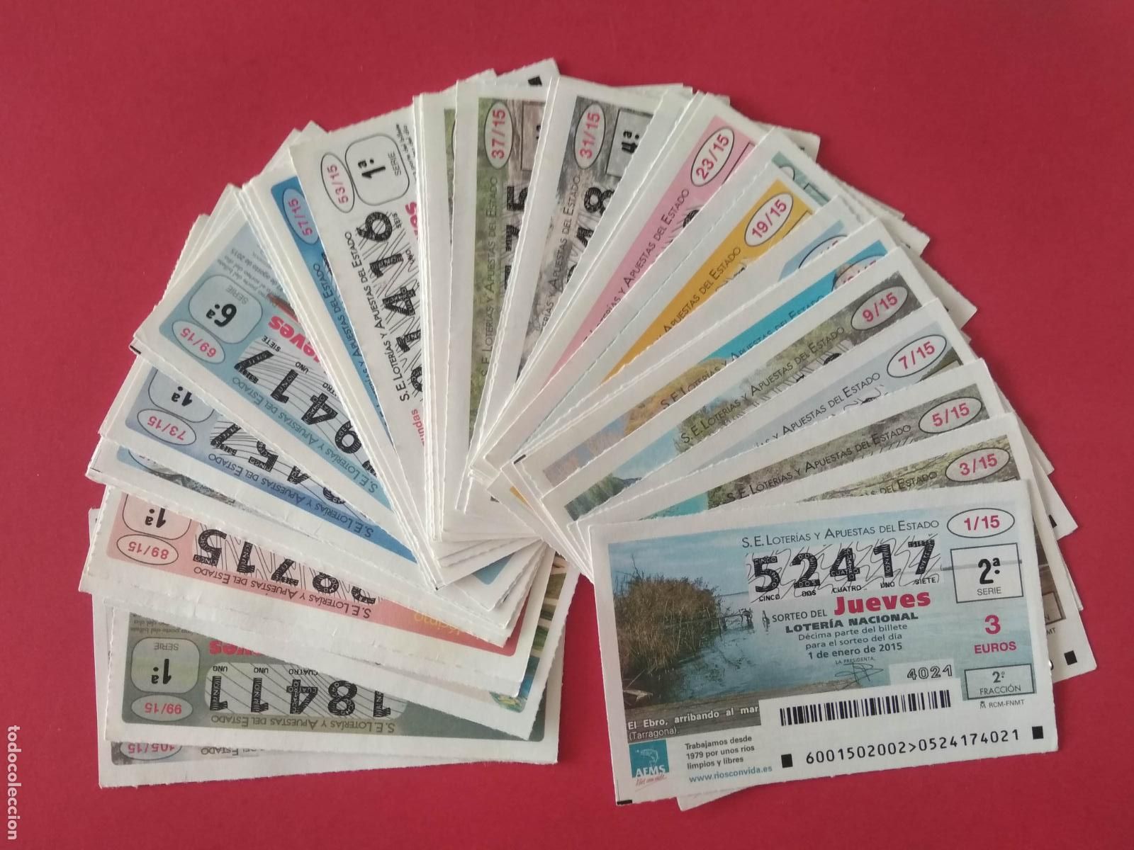 National Spanish Lottery: LOTERIA NACIONAL DE LOS JUEVES A&Ntilde;O 2015 COMPLETO