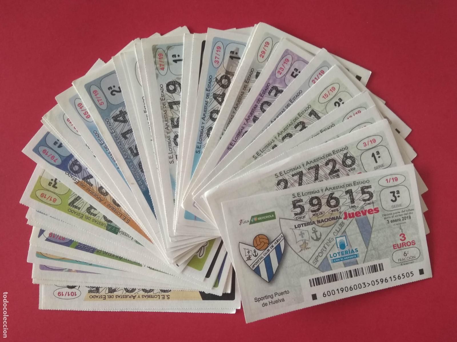 National Spanish Lottery: LOTERIA NACIONAL DE LOS JUEVES A&Ntilde;O 2019 COMPLETO