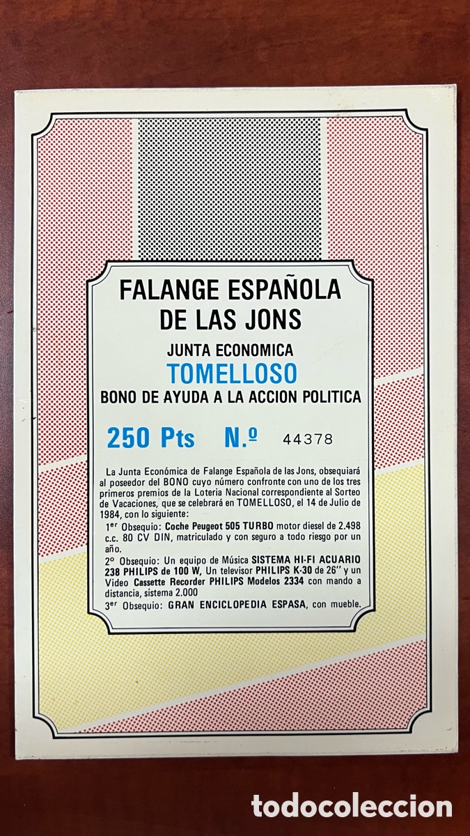 National Spanish Lottery: participacion de loter&iacute;a Franco Bazar Nacional