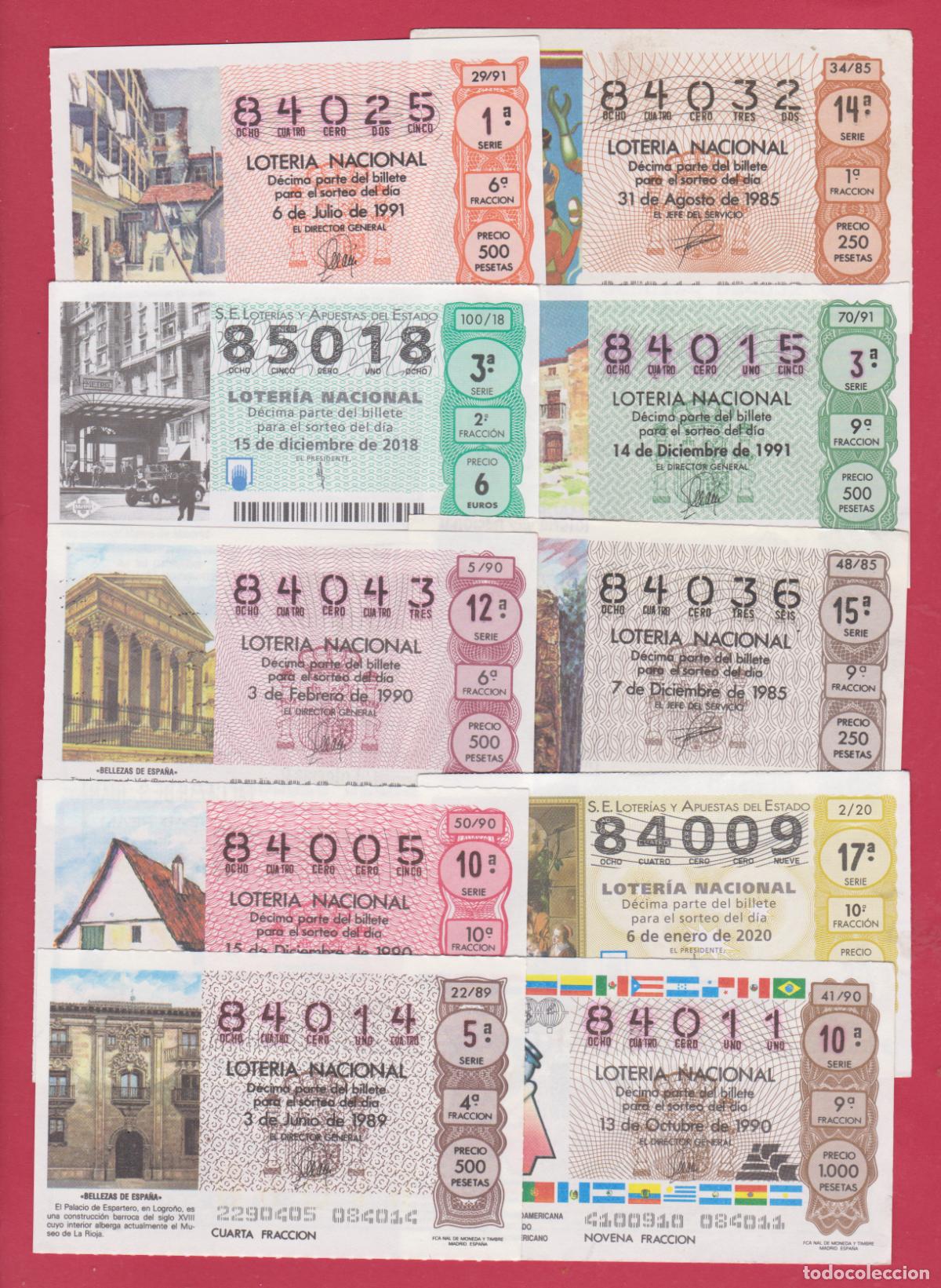 National Spanish Lottery: LOTERIA DIEZ DECIMOS NUMEROS ALTOS