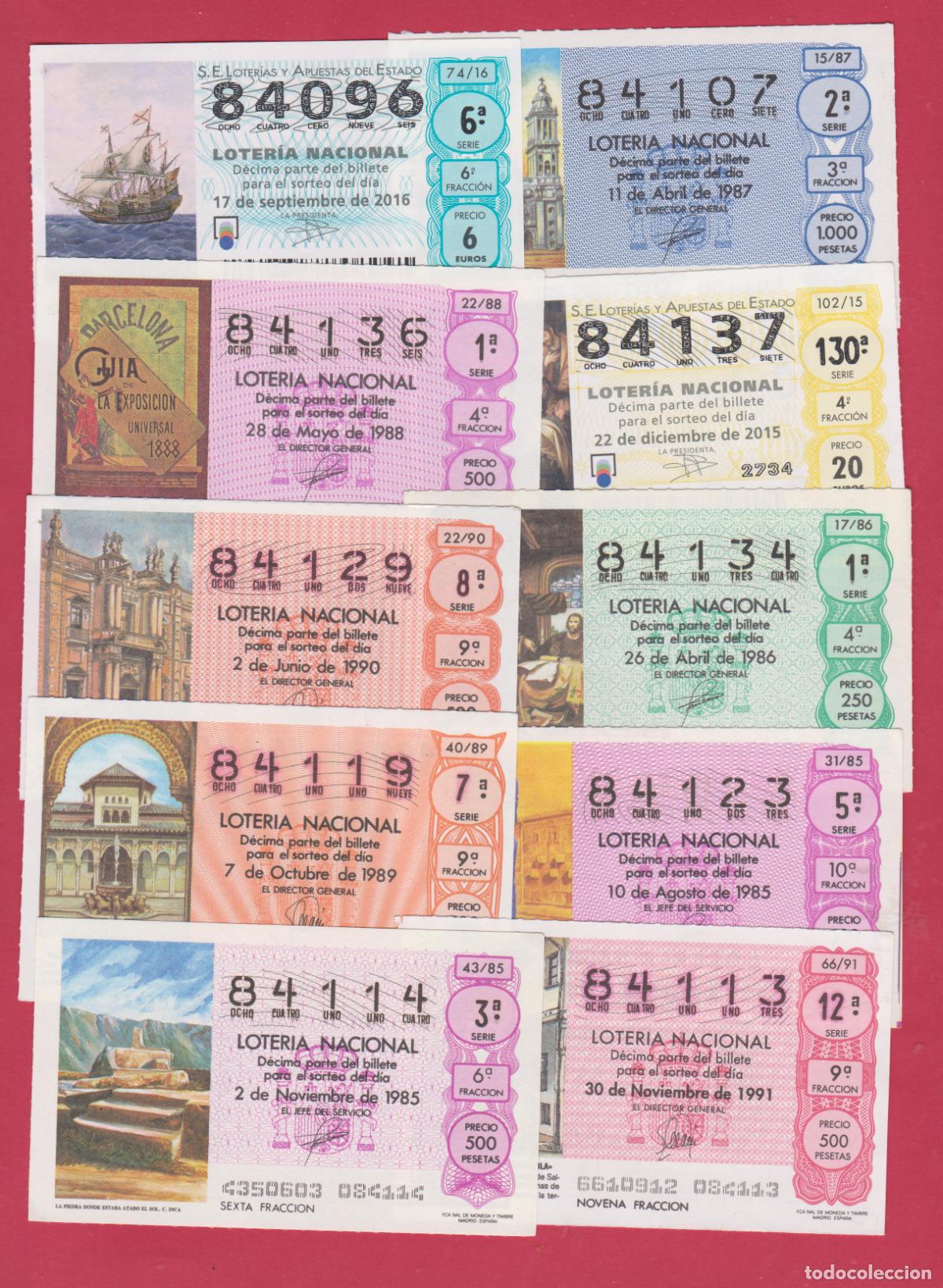 National Spanish Lottery: LOTERIA DIEZ DECIMOS NUMEROS ALTOS