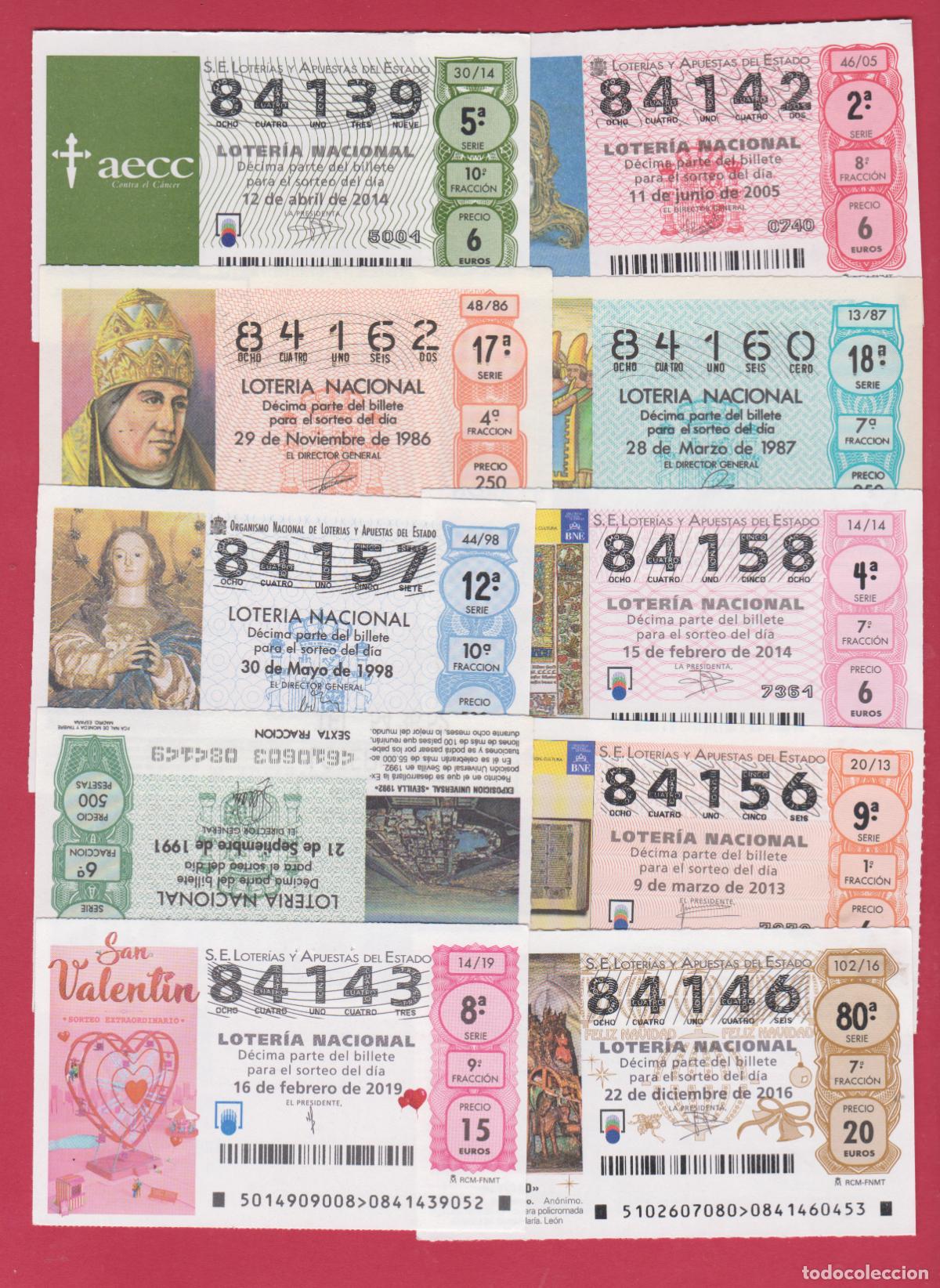 National Spanish Lottery: LOTERIA DIEZ DECIMOS NUMEROS ALTOS