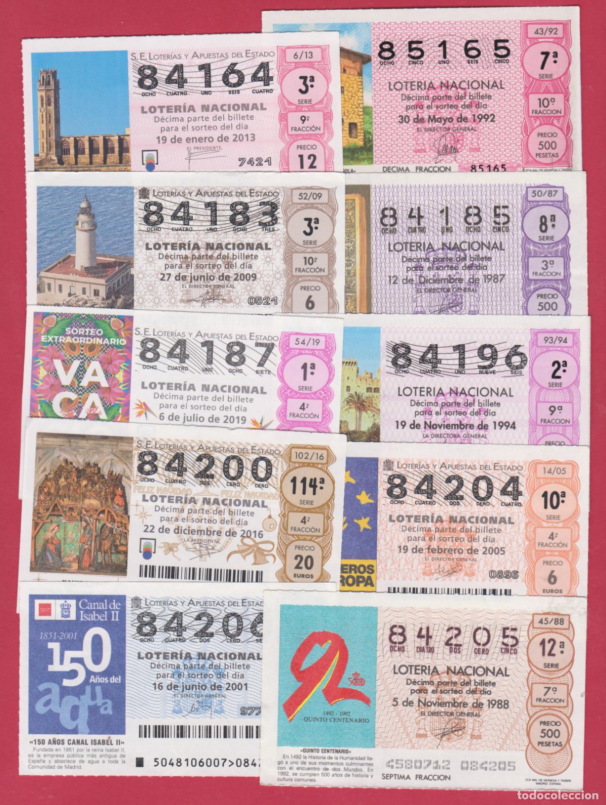 National Spanish Lottery: LOTERIA DIEZ DECIMOS NUMEROS ALTOS