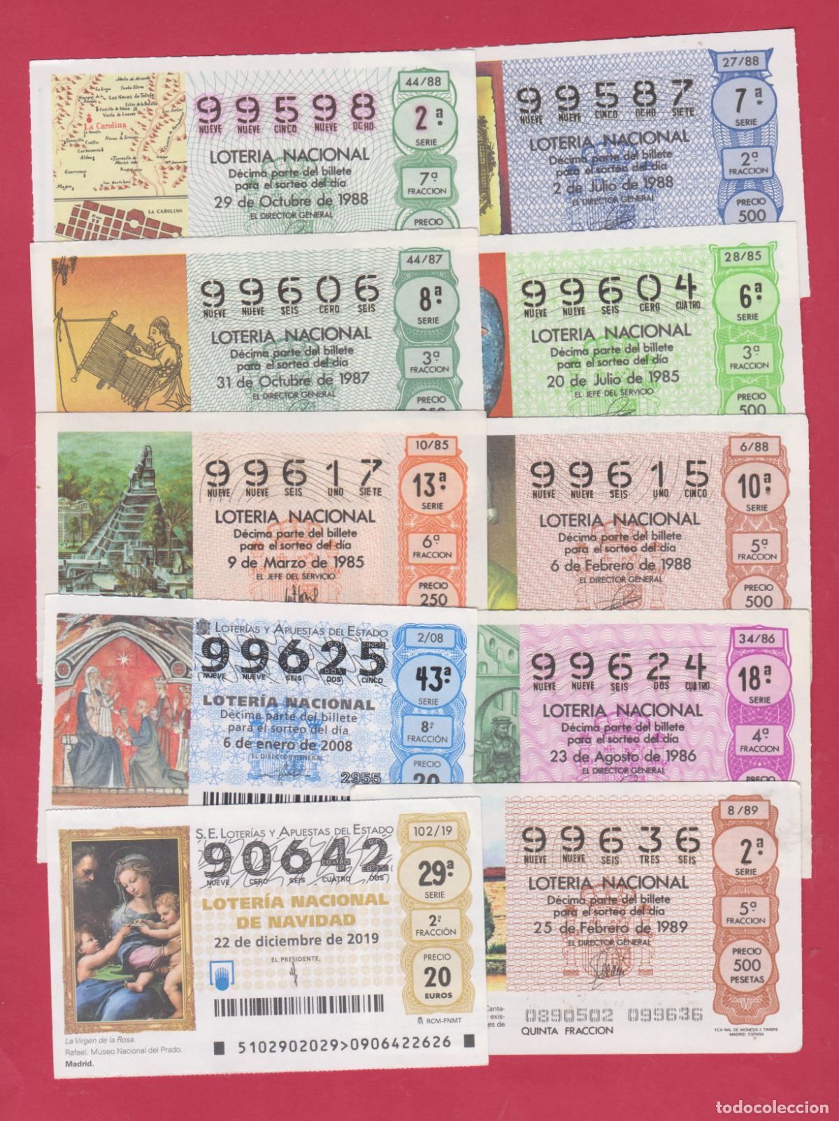 National Spanish Lottery: LOTERIA DIEZ DECIMOS NUMEROS ALTOS