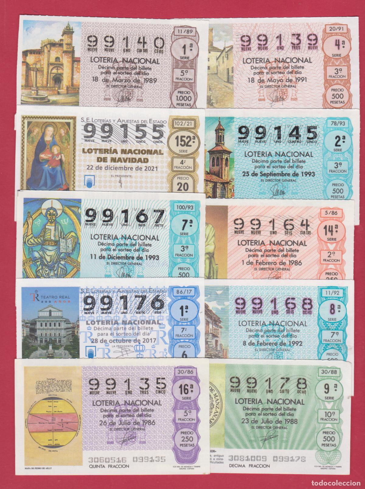 National Spanish Lottery: LOTERIA DIEZ DECIMOS NUMEROS ALTOS