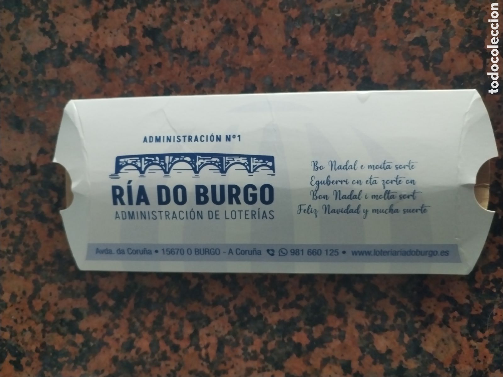 National Spanish Lottery: SOBRE DE LOTERIA Ris do Burgo