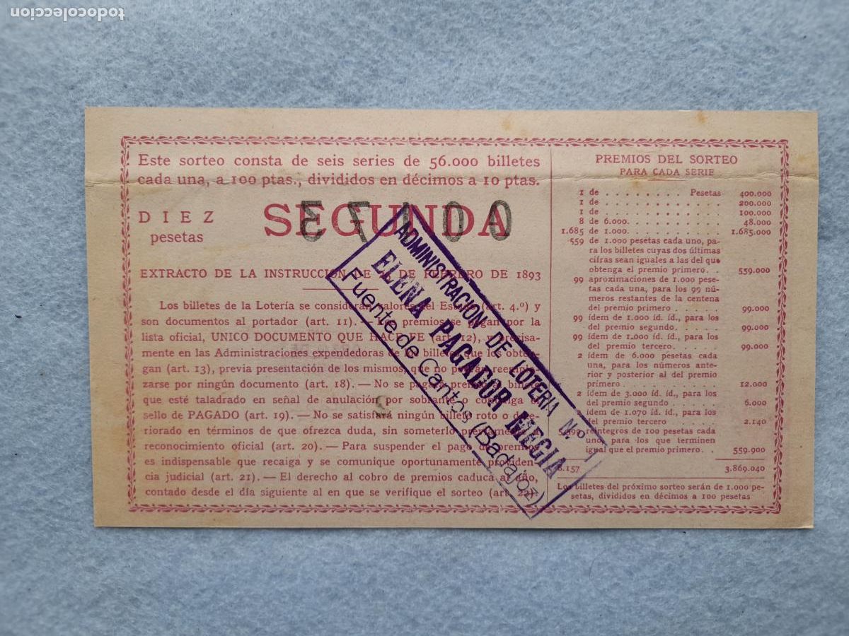 Loter&iacute;a nacional: D&eacute;cimo. Sorteo n&ordm;: 8 de 1951. - Foto 2