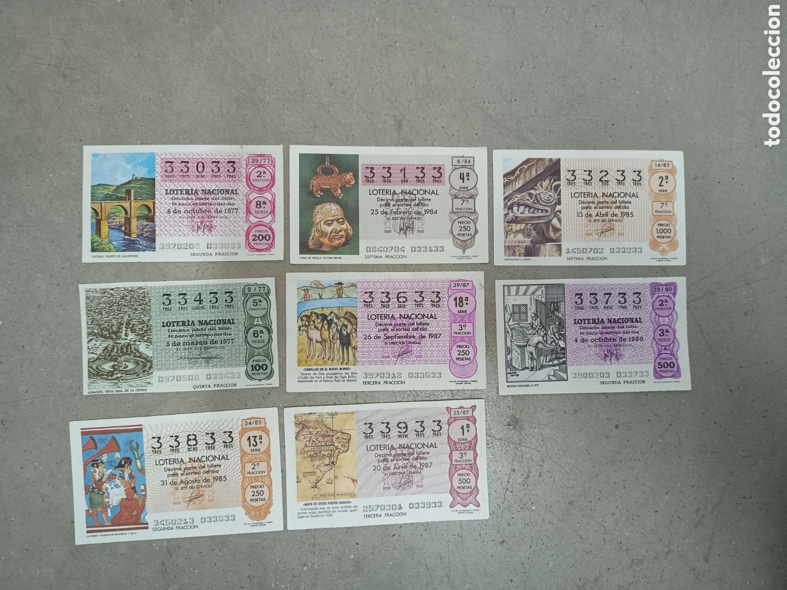 National Spanish Lottery: N&Uacute;MEROS CAPIC&Uacute;AS - 33033 A 33933 - PRECIO POR UNIDAD - ME QUEDAN LOS DE LA FOTOGRAF&Iacute;A