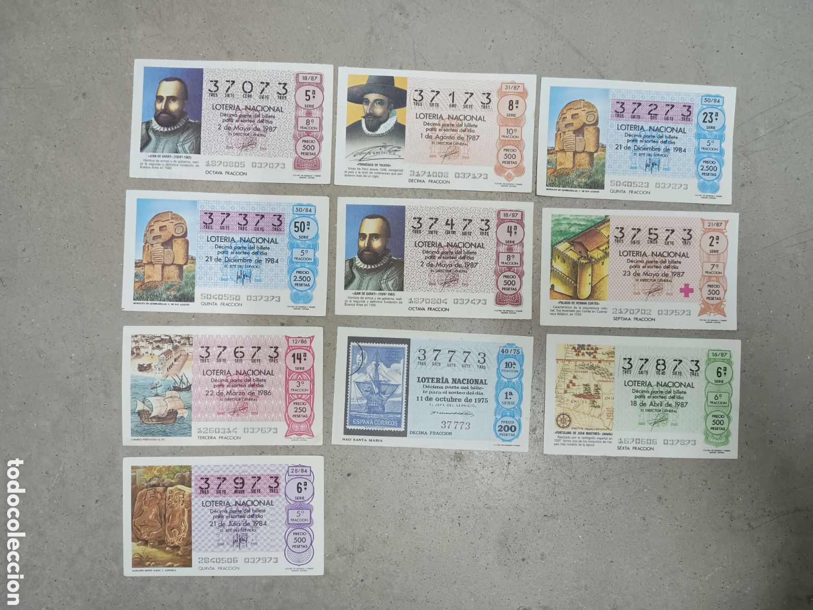 National Spanish Lottery: N&Uacute;MEROS CAPIC&Uacute;AS - 37073 A 37973 - PRECIO POR UNIDAD - ME QUEDAN LOS DE LA FOTOGRAF&Iacute;A