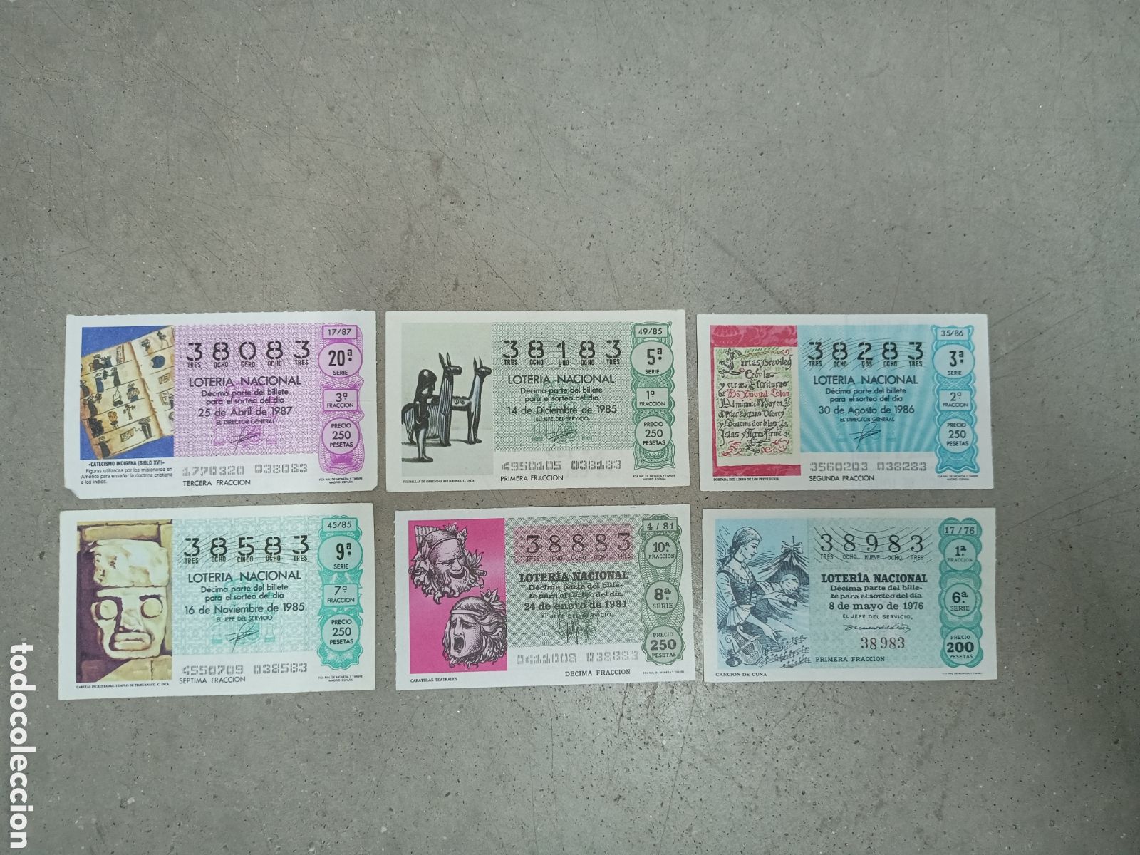 National Spanish Lottery: N&Uacute;MEROS CAPIC&Uacute;AS - 38083 A 38983 - PRECIO POR UNIDAD - ME QUEDAN LOS DE LA FOTOGRAF&Iacute;A