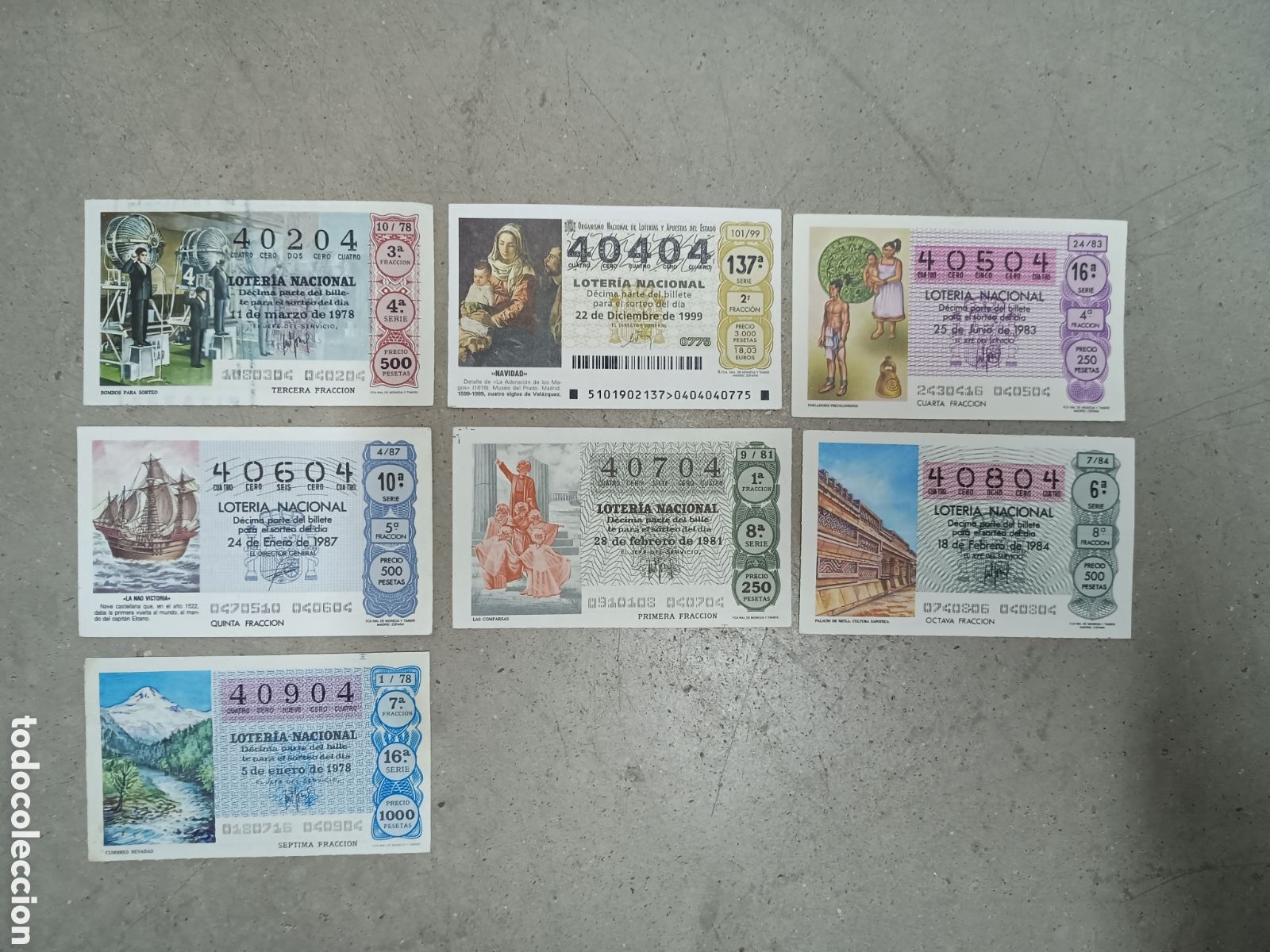National Spanish Lottery: N&Uacute;MEROS CAPIC&Uacute;AS - 40004 A 40904 - PRECIO POR UNIDAD - ME QUEDAN LOS DE LA FOTOGRAF&Iacute;A