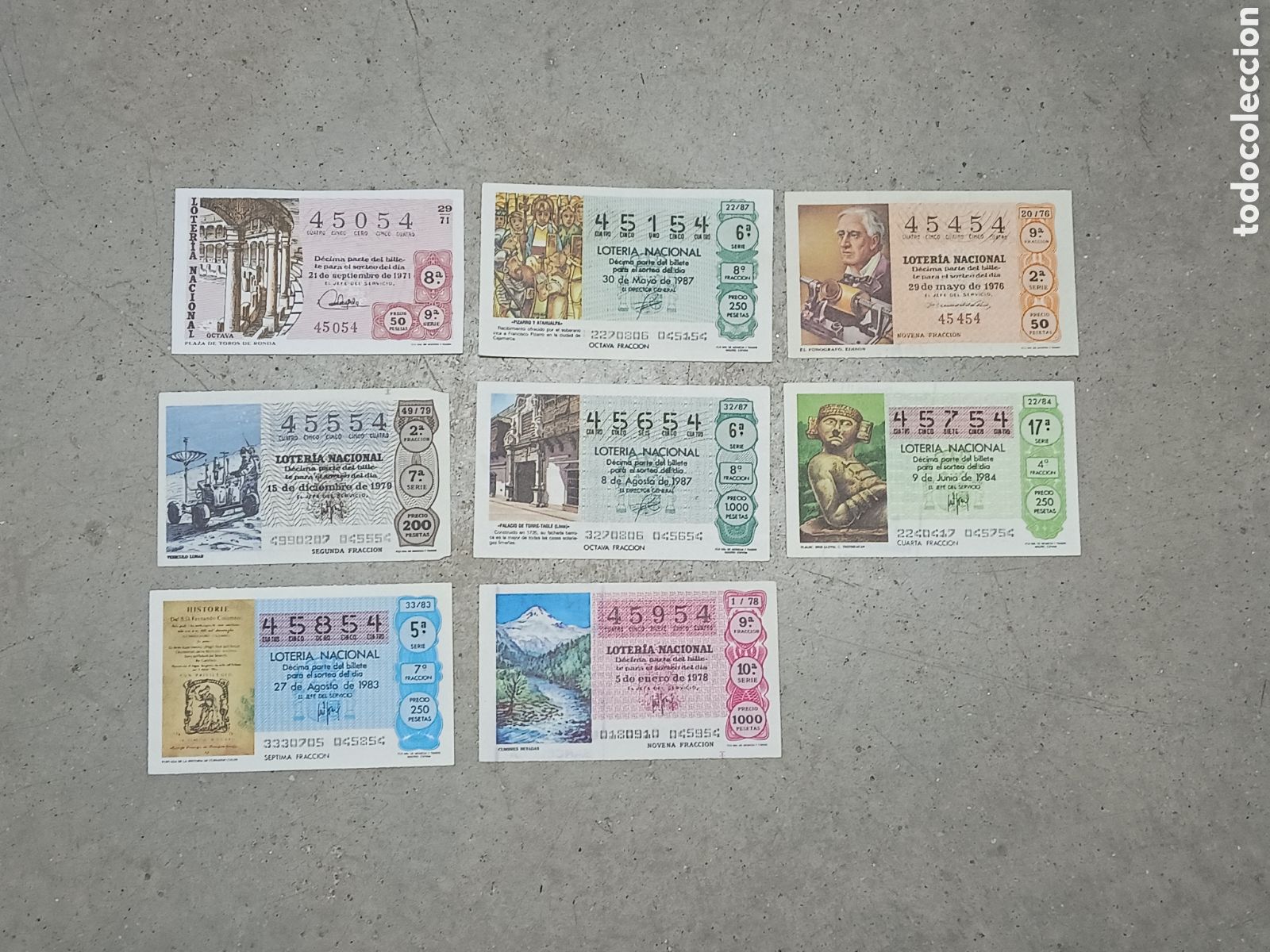 Loterie Nationale: N&Uacute;MEROS CAPIC&Uacute;AS - 45054 A 45954 - PRECIO POR UNIDAD - ME QUEDAN LOS DE LA FOTOGRAF&Iacute;A