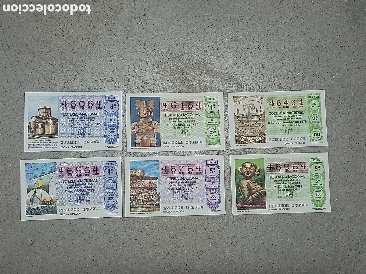 Loterie Nationale: N&Uacute;MEROS CAPIC&Uacute;AS - 46064 A 46964 - PRECIO POR UNIDAD - ME QUEDAN LOS DE LA FOTOGRAF&Iacute;A
