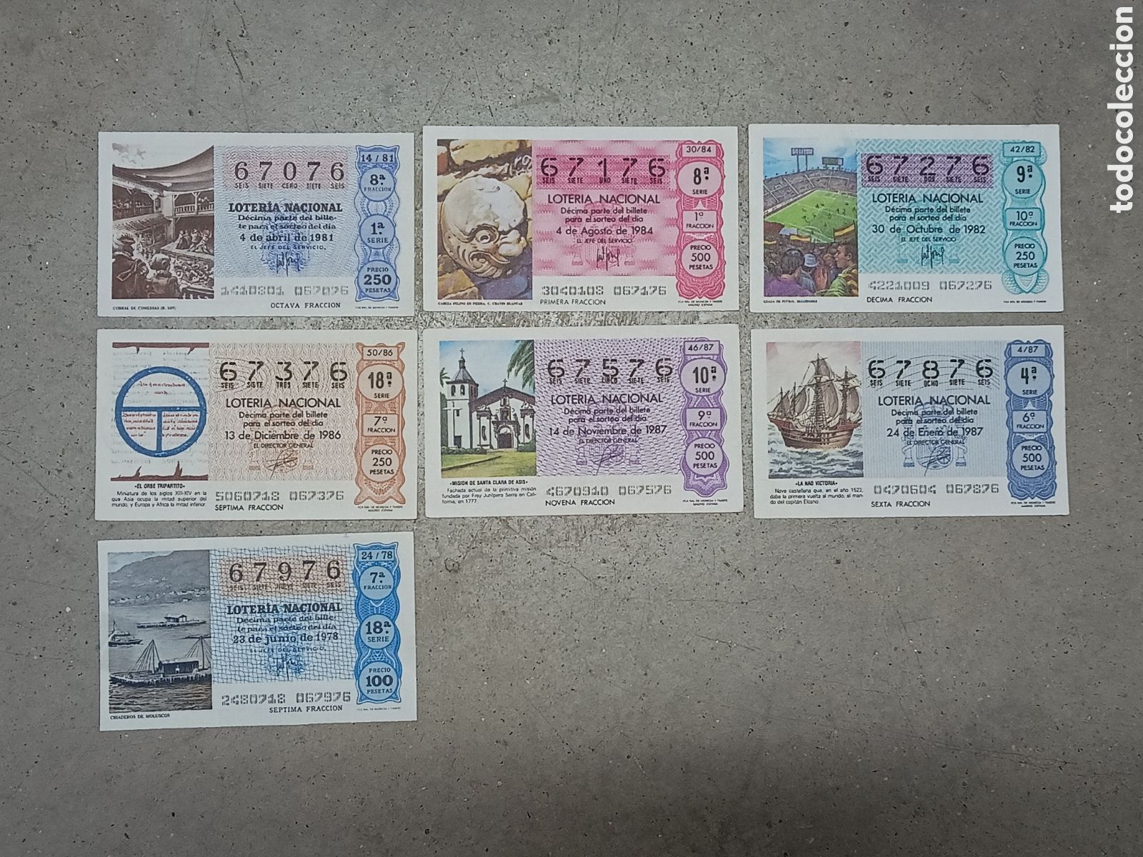 Loterie Nationale: N&Uacute;MEROS CAPIC&Uacute;AS - 67076 A 67976 - PRECIO POR UNIDAD - ME QUEDAN LOS DE LA FOTOGRAF&Iacute;A