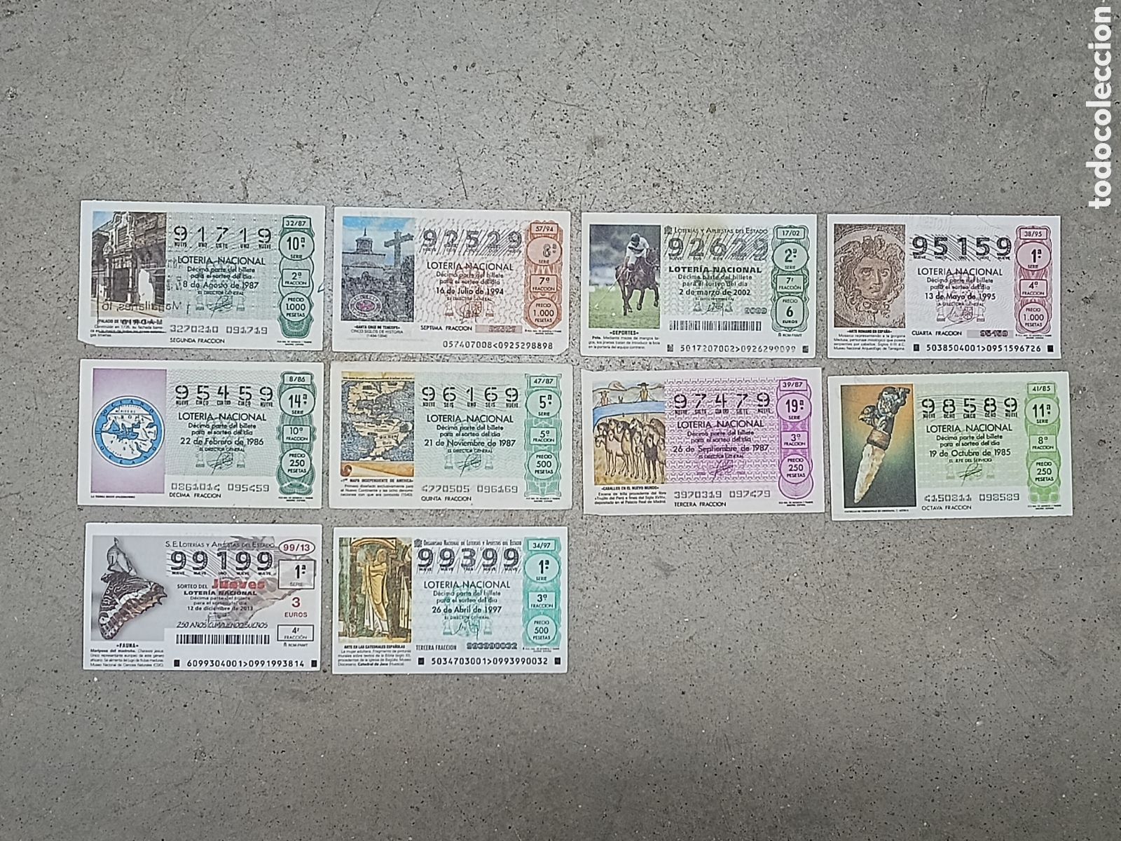 Loterie Nationale: N&Uacute;MEROS CAPIC&Uacute;AS - 90009 A 99999 - PRECIO POR UNIDAD - ME QUEDAN LOS DE LA FOTOGRAF&Iacute;A