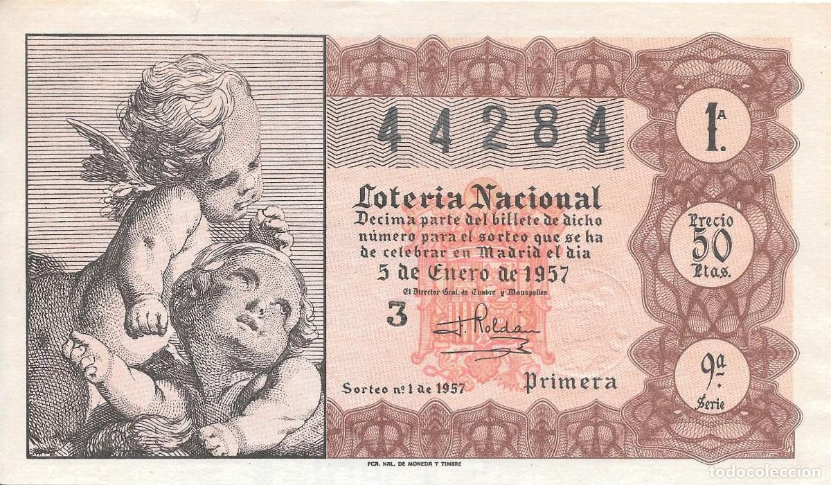 National Spanish Lottery: LOTER&Iacute;A NACIONAL. SORTEO 1 DE 1957