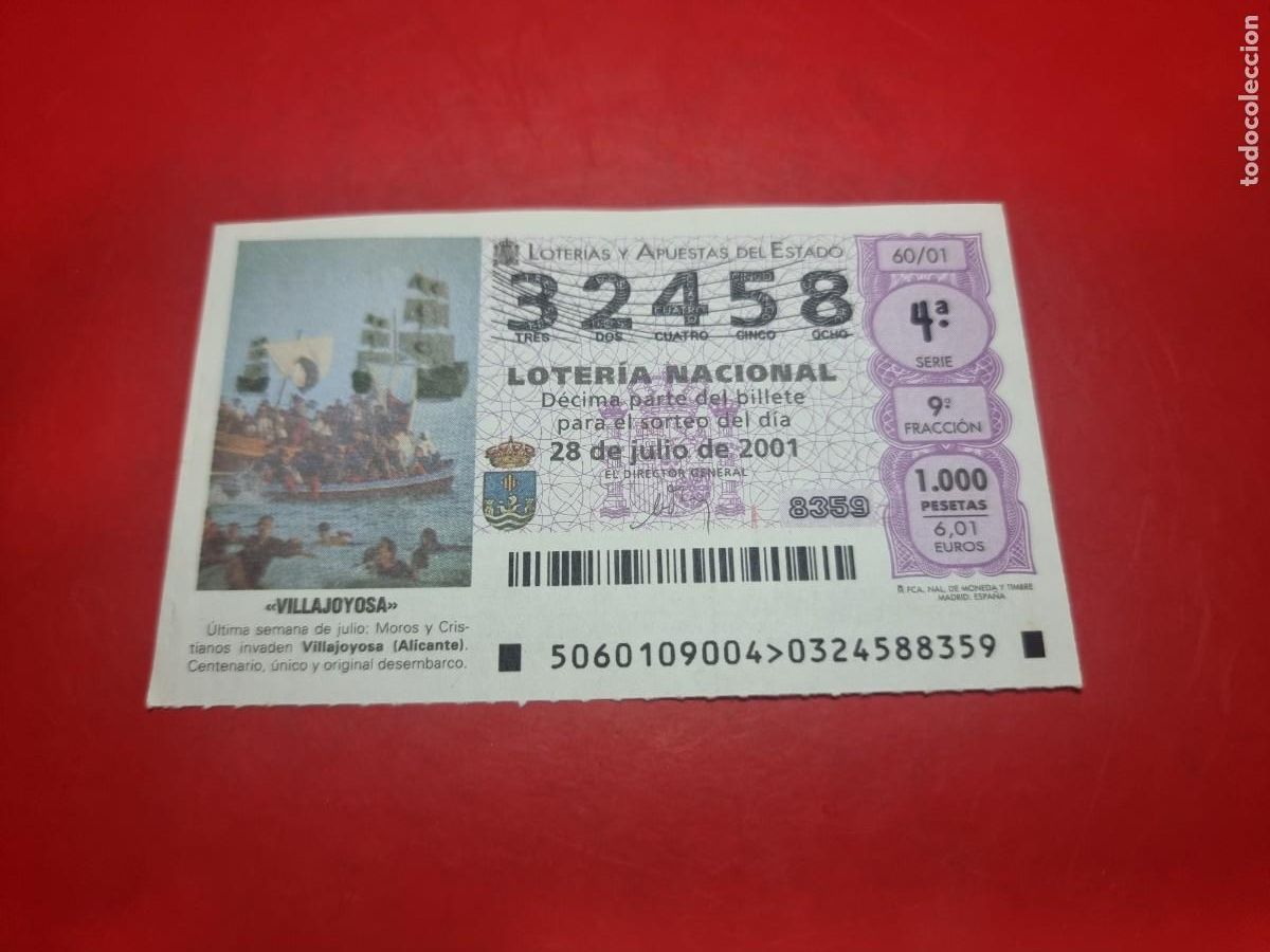 Lotteria Nationale Spagnola: DECIMO LOTERIA 60/01