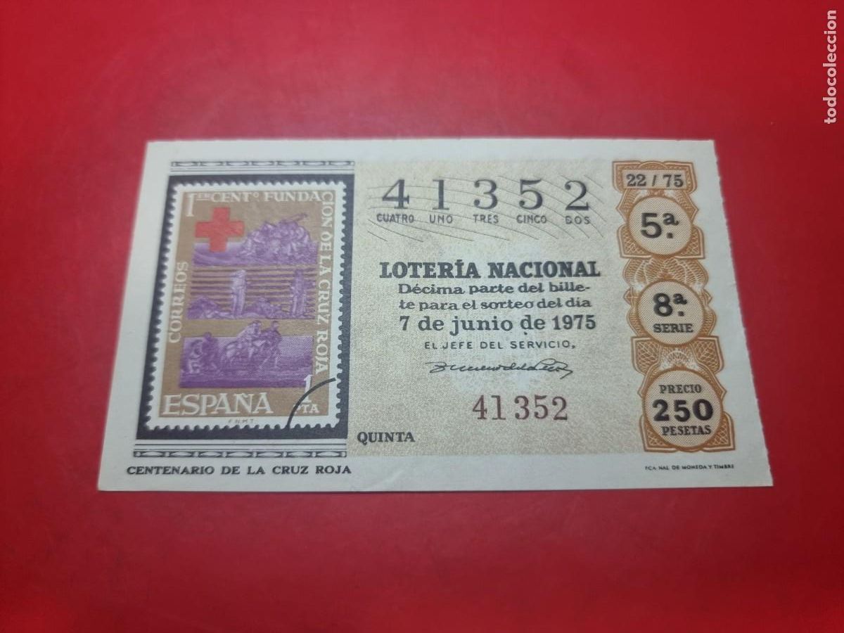 Loterie Nationale: DECIMO LOTERIA NACIONAL 22/75