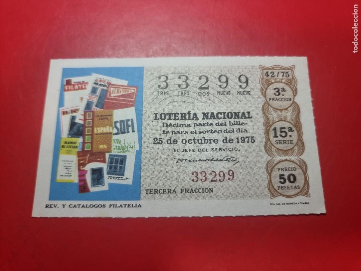 Loter&iacute;a Nacional: DECIMO LOTERIA NACIONAL 42/75