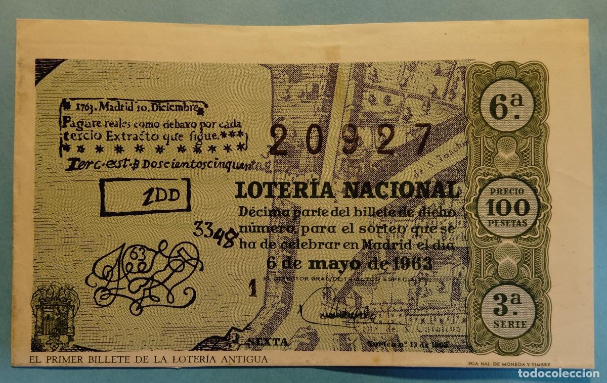 National Spanish Lottery: Loter&iacute;a Nacional, a&ntilde;o 1963, sorteo 13