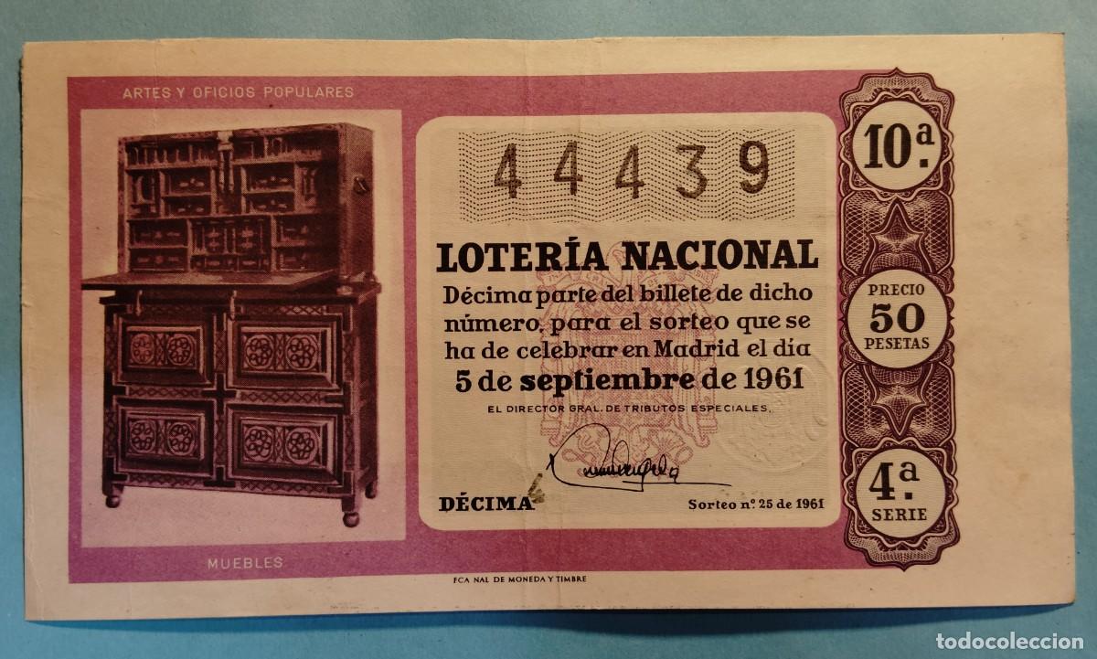 Loter&iacute;a Nacional: Loter&iacute;a Nacional, a&ntilde;o 1961, sorteo 25