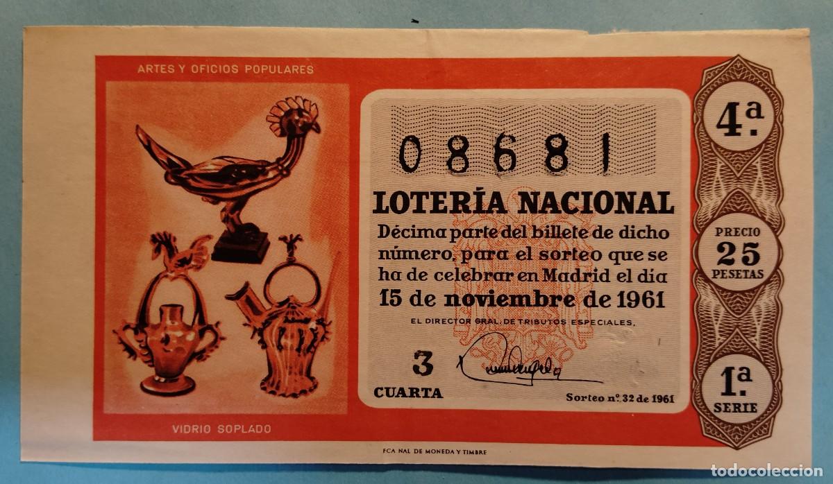 Loter&iacute;a Nacional: Loter&iacute;a Nacional, a&ntilde;o 1961, sorteo 32