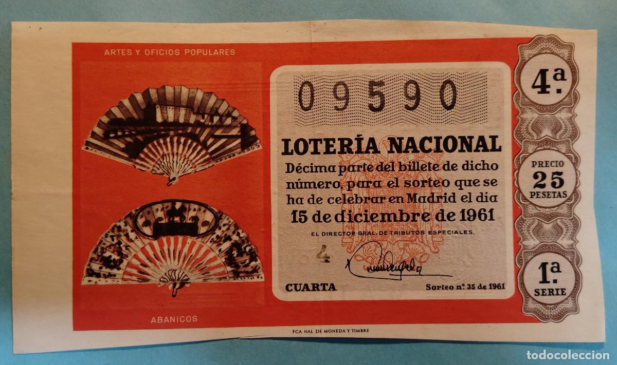 Lotteria Nationale Spagnola: Loter&iacute;a Nacional. A&ntilde;o 1961, sorteo 35.