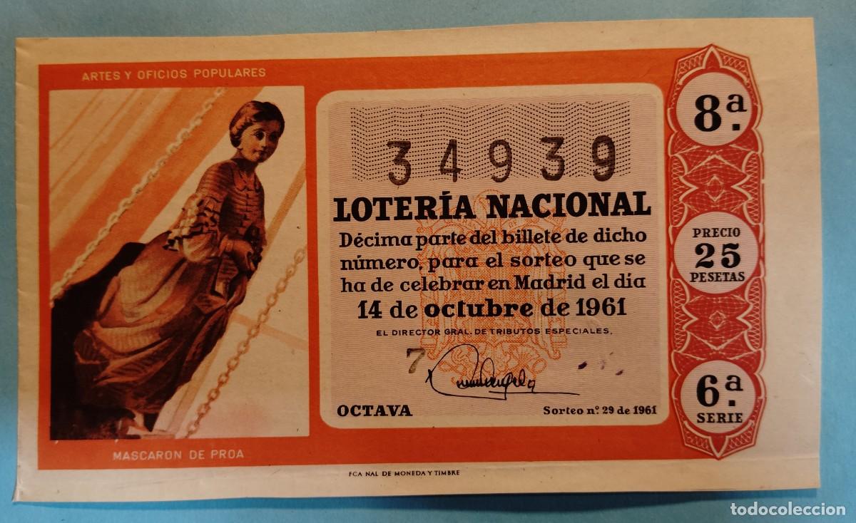 Loter&iacute;a Nacional: Loter&iacute;a Nacional, a&ntilde;o 1961, sorteo 29