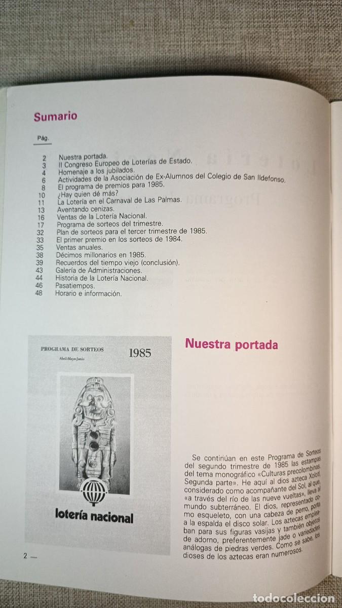 Loter&iacute;a nacional: Programa Sorteos Loter&iacute;a Nacional (1985) - Foto 3