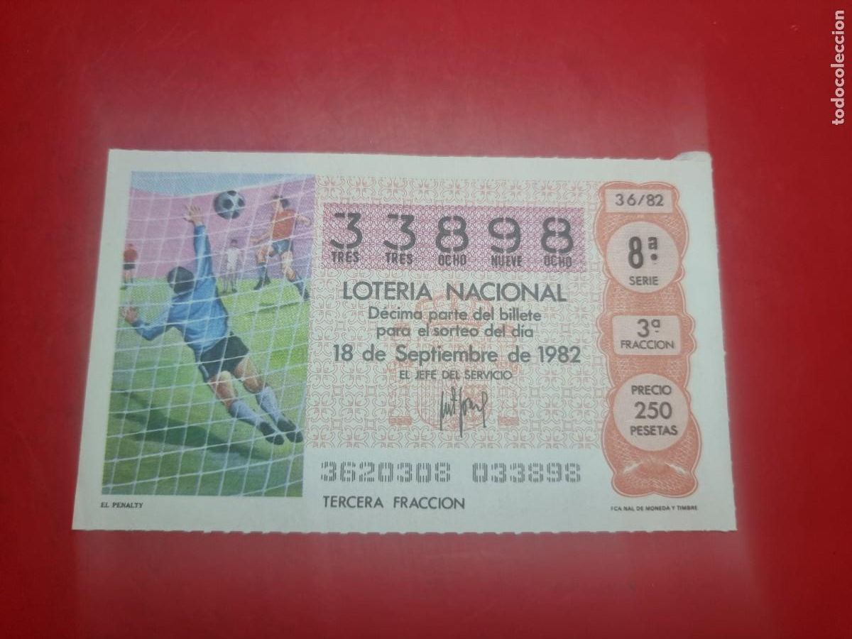 Loter&iacute;a Nacional: DECIMO LOTERIA NACIONAL 36/82